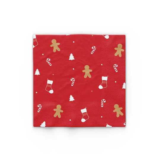 Red Christmas Napkins, Christmas Party Decorations, Holiday Party Supplies