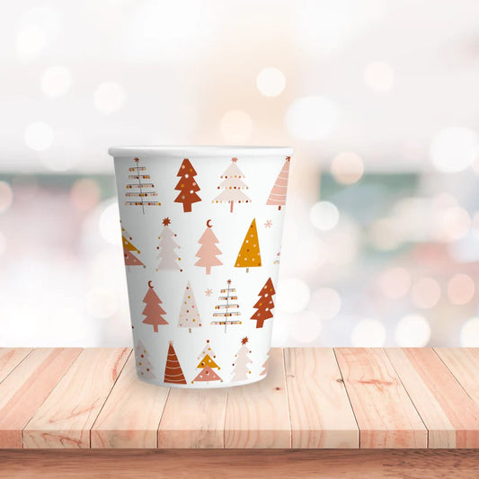 Boho Christmas Tree Cup, Bohemian Christmas, Holiday Decor