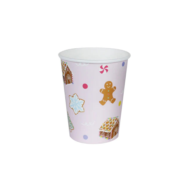 Gingerbread Themed Cups, Christmas Party, Holiday Decorations