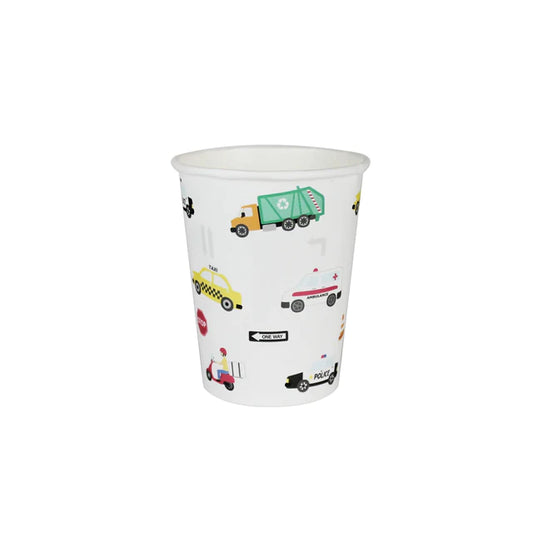 Transportation Cups, Party Supplies, City Life Party Theme