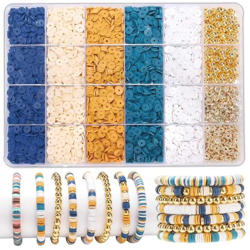 Blue & Gold Friendship Bracelet Kit | Party crafts + Gift Idea