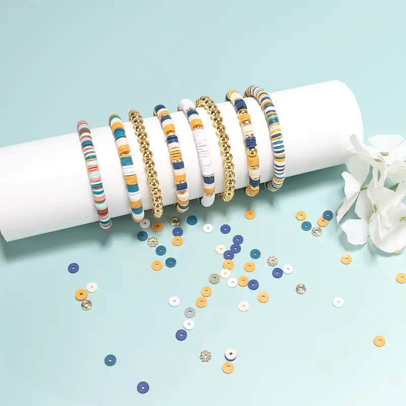 Blue & Gold Friendship Bracelet Kit | Party crafts + Gift Idea