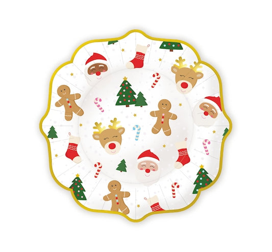 Christmas Icon Paper Plate, Party Supplies, Christmas Party Decorations