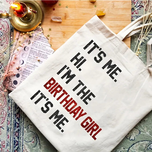 Birthday Tote Bag, Canvas Bag, Party Supplies