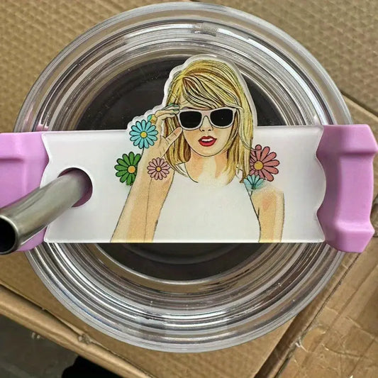 Acrylic Tumbler Lid Label, Taylor Swift Lid Label, Tumbler Accessories